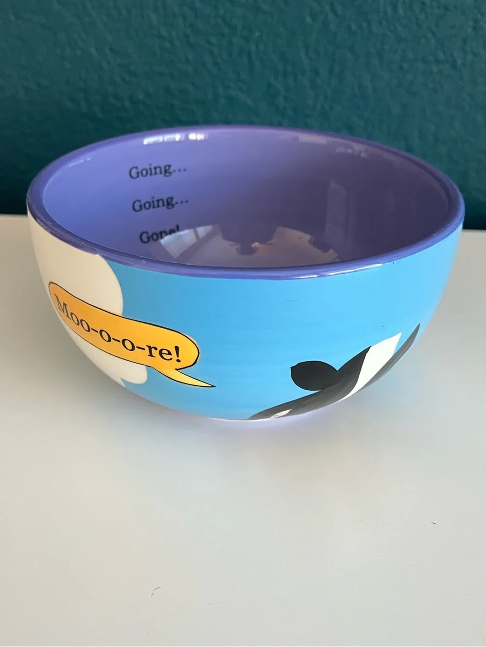 Ben & Jerry’s Ceramic Ice Cream Bowl Cow Print Moo-oo-re! 2012